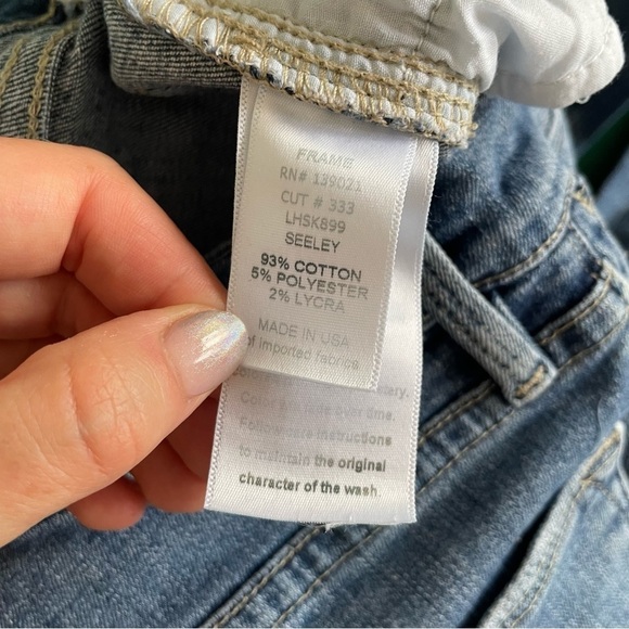 Frame Denim Le High Skinny Seeley Blue Stretch Jean Distressed LHSK899 EUC Sz 26 - Picture 7 of 9